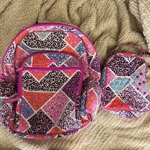Vera Bradley Backpack with Matching Lunch Bag